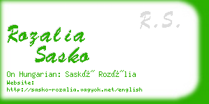 rozalia sasko business card